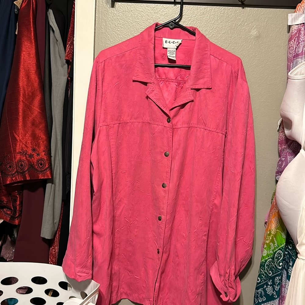 Pink 3X Jacket button shirt